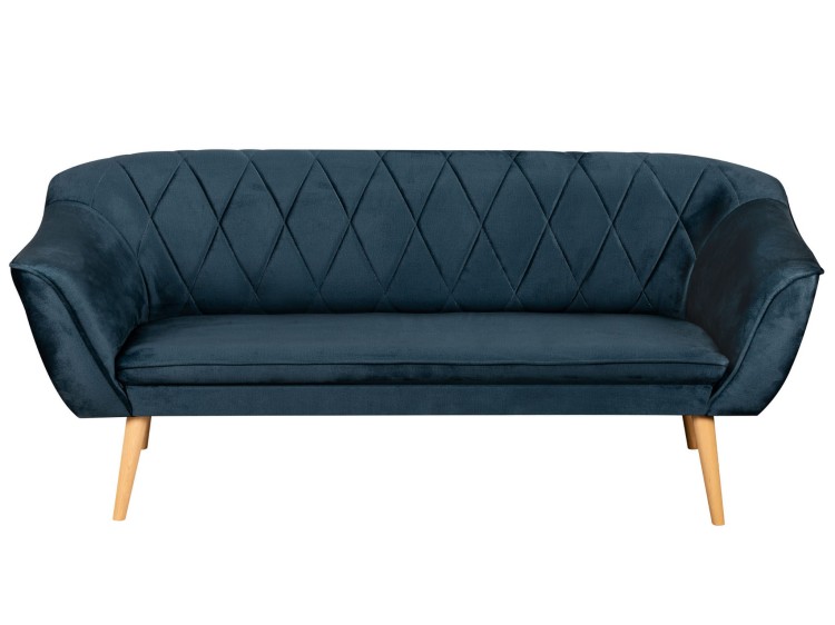 Sofa trzyosobowa skandynawska Rosa 3 granatowa- internetowy sklep meblowy Bird Meble