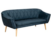 Sofa 3-osobowa skandynawska Rosa 3 granatowa - internetowy sklep meblowy Bird Meble