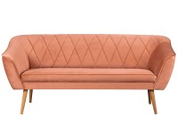 Sofa trzyosobowa skandynawska Rosa 3 różowa - internetowy sklep meblowy Bird Meble