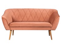 Sofa 2-osobowa skandynawska Rosa 2 różowa - internetowy sklep meblowy Bird Meble