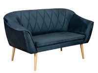 Sofa dwuosobowa skandynawska Rosa 2 granatowa - internetowy sklep meblowy Bird Meble