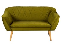 Sofa 2-osobowa skandynawska Rosa 2 zielona - internetowy sklep meblowy Bird Meble