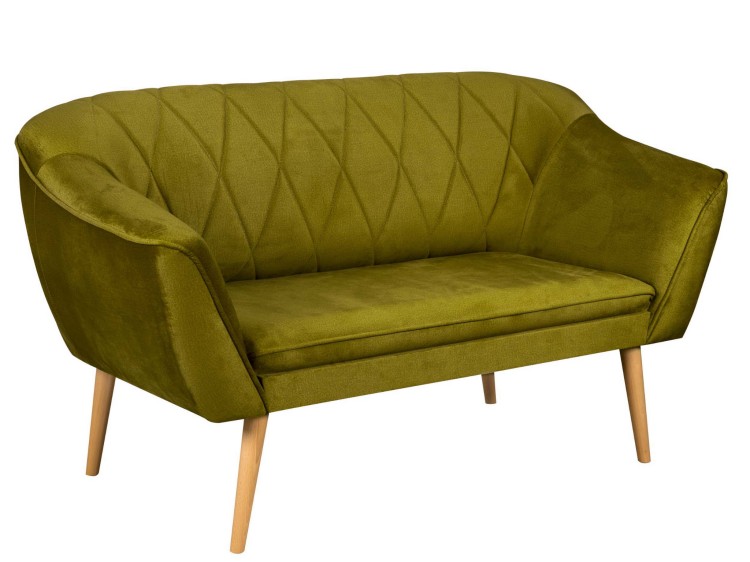 Sofa dwuosobowa skandynawska Rosa 2 zielona - internetowy sklep meblowy Bird Meble