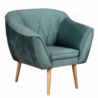 Fotel do salonu skandynawski Rosa niebieski - internetowy sklep meblowy Bird Meble