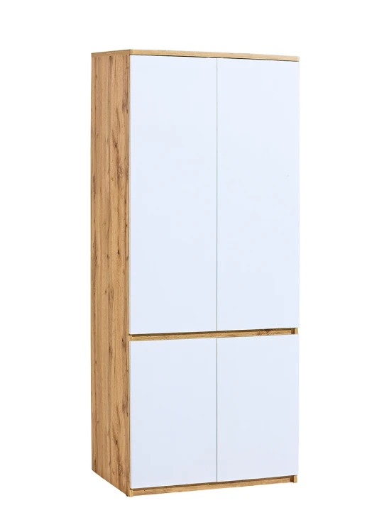 Szafa 80 cm Arca 01 dąb wotan/biały - internetowy sklep meblowy Bird Meble