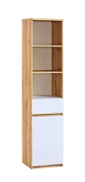 Regał 45 Arca 03 na książki biblioteczka dąb wotan/biały - internetowy sklep meblowy Bird Meble
