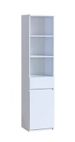 Regał 45 Arca 03 na książki biblioteczka dąb wotan/biały - internetowy sklep meblowy Bird Meble