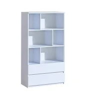Regał 80 cm z szufladami Arca 04 na książki biblioteczka biały - internetowy sklep meblowy Bird Meble
