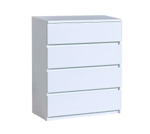 Komoda 80 cm na zabawki z 4 szufladami Arca 05 Biała