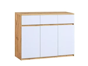 Komoda dziecięca 120 cm z 3 szufladami Arca 06 Dąb Wotan/Biały