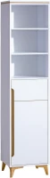 Regał 47 cm z szufladą i półkami Gappa 03 biały/jesion - internetowy sklep meblowy Bird Meble