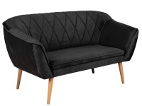 Sofa 2-osobowa w stylu skandynawskim do salonu Rosa 2 antracytowa - internetowy sklep meblowy Bird Meble