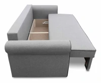 Kanapa z funkcją spania codziennego z pojemnikiem sofa rozkładana Merida pojemnik na pościel otwarty - internetowy sklep meblowy Bird Meble