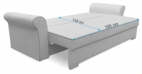 Zestaw wypoczynkowy do salonu Merida sofa kanapa z funkcją spania i pojemnikiem wymiary powierzchni spania - internetowy sklep meblowy Bird Meble