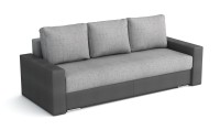 Kanapa z funkcją spania i pojemnikiem do salonu sofa Klass grafit/srebrny - internetowy sklep meblowy Bird Meble
