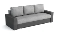 Kanapa z funkcją spania i pojemnikiem do salonu sofa Klass grafit/srebrny - internetowy sklep meblowy Bird Meble