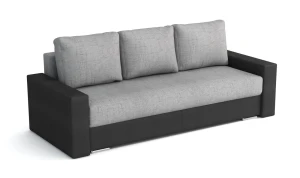 Kanapa z funkcją spania sofa do salonu Klass Czarny/Srebrny