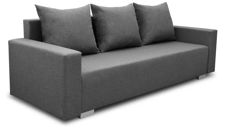 Sofa rozkładana z pojemnikiem na pościel Burgos Grafitowa- internetowy sklep meblowy Bird Meble