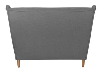 Zestaw wypoczynkowy w stylu skandynawskim sofa uszak do salonu szara tył wolnostojąca - internetowy sklep meblowy Bird Meble