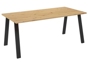 Stół do jadalni metalowe nogi Kleo 185x90 Dąb Artisan