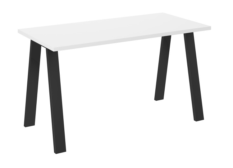 Stół do jadalni salonu industrialny z metalowymi nogami Kleo 138x67 Biały - internetowy sklep meblowy Bird Meble