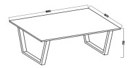 Stół 185x90 loft w stylu industrialnym do biura gabinetu kuchni jadalni salonu z metalowyminogami czarnymi V stabilny porządny solidny wymiary