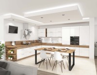 Nowoczesny Stół 185x90 loft w stylu industrialnym do biura gabinetu kuchni jadalni salonu z metalowymi nogami czarnymi prostymi stabilny porządny solidny dąb lancelot