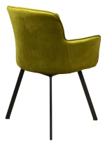 Krzesło loft w stylu industrialnym  bluvel oliwkowy tył