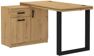 Biurko narożne z komodą Malta 140 Dąb Artisan