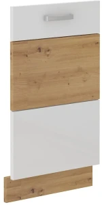 Front do zmywarki z panelem zakrytym ARTISAN 45 cm Biały/Dąb Artisan