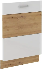 Front do zmywarki z panelem zakrytym ARTISAN 60 cm Biały/Dąb Artisan
