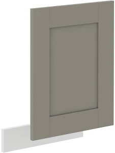 Front do zmywarki z panelem odkrytym LUNA 45 cm Gliniasty Szary/Biały