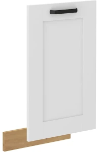 Front do zmywarki z panelem zakrytym LUNA 45 cm Biały/Dąb Artisan