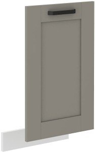 Front do zmywarki z panelem zakrytym LUNA 45 cm Gliniasty Szary/Biały