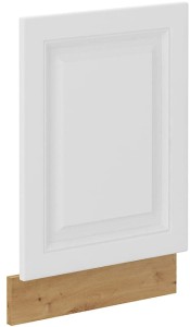 Front do zmywarki z panelem odkrytym STILO 45 cm Biały/Dąb Artisan