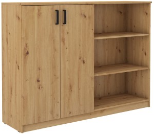 Komoda biurowa z regałem Malta 830 2D Dąb Artisan