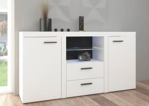 Komoda z 2 szufladami do salonu Rumba WH20 2D 2S Biały