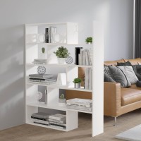 Regał na książki rozsuwany otwarty 138 cm Karol 01 Biały w aranżacji