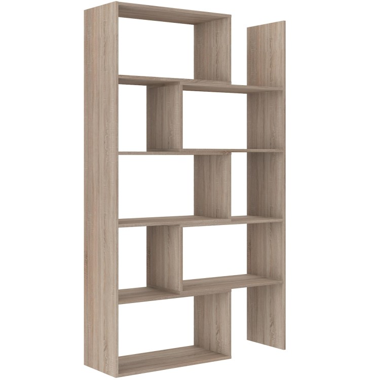 Regał na książki rozsuwany otwarty 188 cm Karol 02 Dąb Sonoma