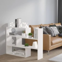 Regał na książki rozsuwany otwarty 83 cm Karol 03 Biały w aranżacji