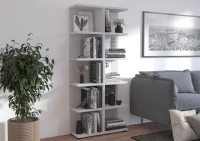 Regał otwarty wysoki biblioteczka 184 cm More 05 Szary Aranżacja