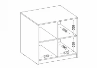 Szafka biurowa Malta 102 2F Jasny Szary wymiary wewnętrzne