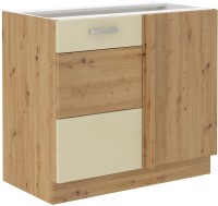 Szafka kuchenna narożna dolna w kolorze krem/dąb artisan kolekcja ARTISAN HG 105 ND 1F