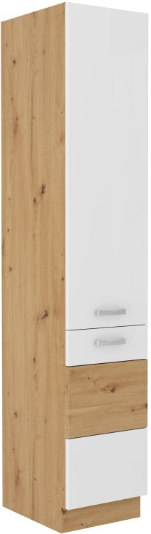 Szafka kuchenna wysoka słupek w kolorze biały/dąb artisan kolekcja ARTISAN HG 40 DK-210 2F