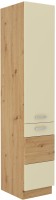 Szafka kuchenna wysoka słupek w kolorze krem/dąb artisan kolekcja ARTISAN HG 40 DK-210 2F