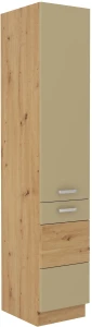 Wysoka szafka kuchenna słupek ARTISAN HG 40 DK-210 2F Cappucino/Dąb Artisan