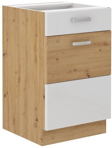 Szafka kuchenna dolna z szufladą ARTISAN HG 50 D 1F 1S Biały/Dąb Artisan