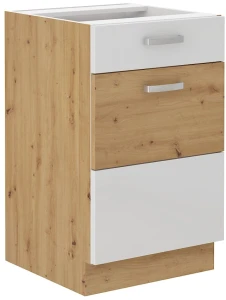 Szafka kuchenna dolna z szufladą ARTISAN HG 50 D 1F 1S Biały/Dąb Artisan
