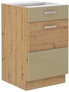 Szafka kuchenna dolna z szufladą ARTISAN HG 50 D 1F 1S Cappucino/Dąb Artisan
