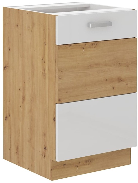 Szafka kuchenna pod zlew w kolorze biały/dąb artisan kolekcja ARTISAN HG 50 ZL 2F BB